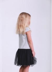 Платье для девочек - G-19827S-1_серый