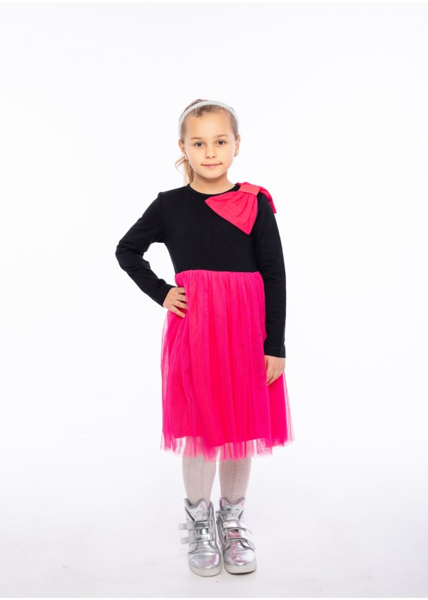 Платье для девочек - G-21882W_малиновый
