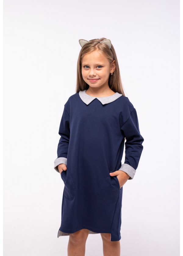 Платье для девочек - G-16097W_синий