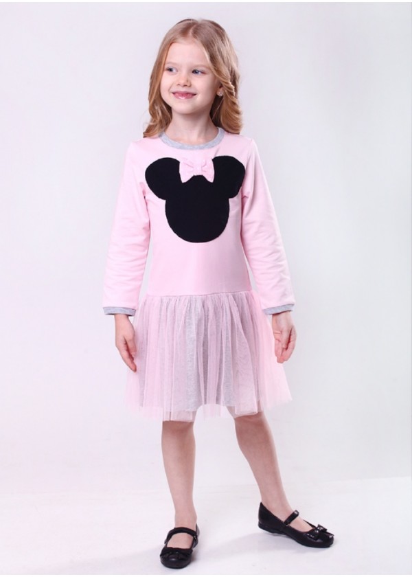 Платье для девочек - G-19836W-2_розовый