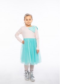Платье для девочек - G-21882W_персик+мята